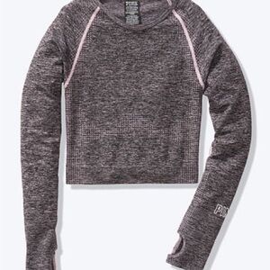 Victoria's Secret Pink Seamless Crop Top - Gray